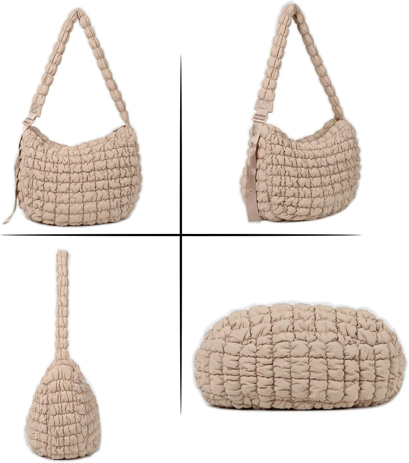NAARIIAN Puffer bag Lightweight Quilted Tote Bags Puffy shoulder bag for Women Crossbody purse Padded handbag