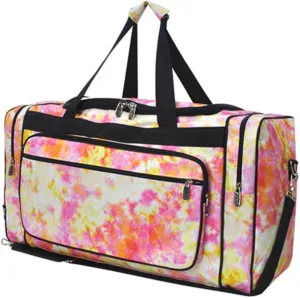 NGIL Canvas 23" inch Duffle Bag (Tropical Tie Dye-Black)