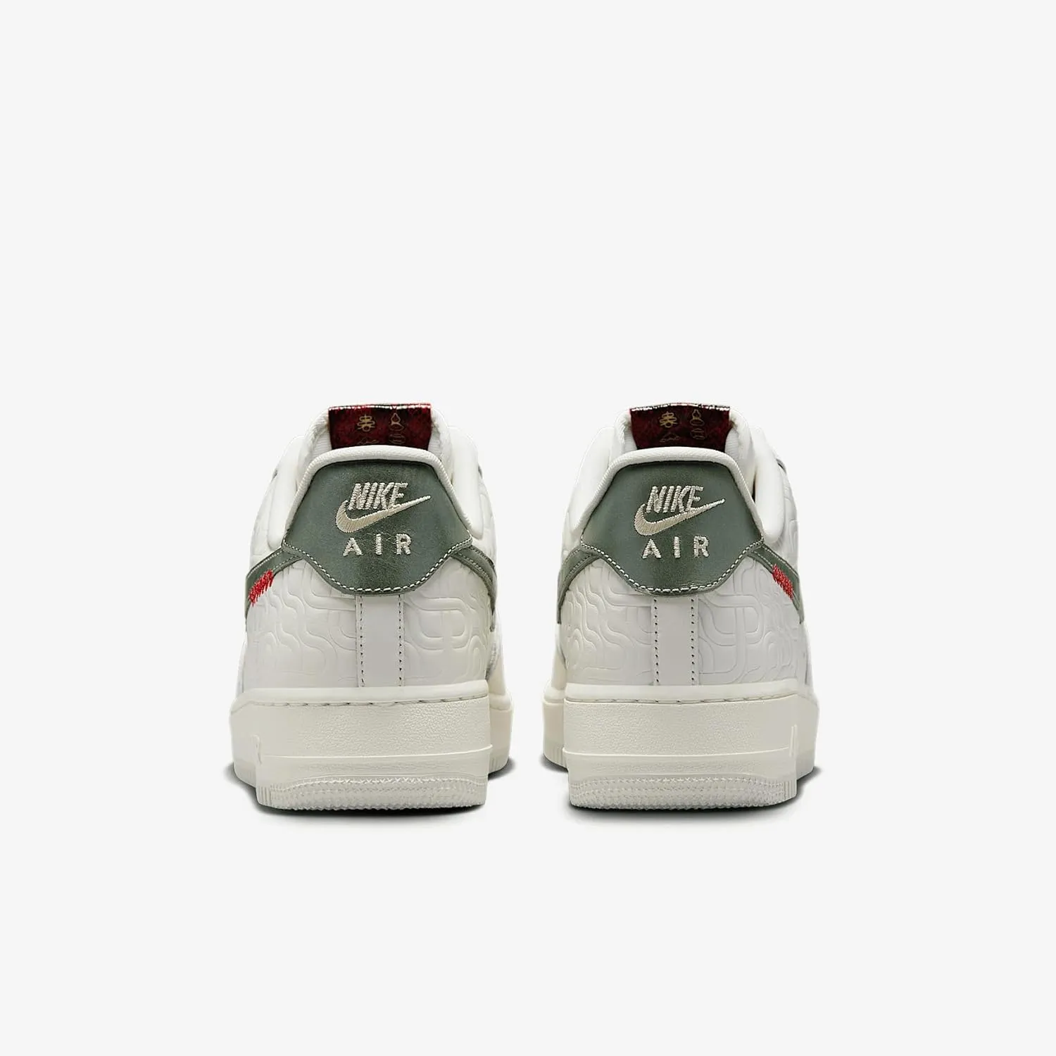 Nike Air Force 1 ’07 Men's Shoes (HV5979-130, Sail/Light Bone/University Red/Jade Horizon)