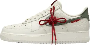 Nike Air Force 1 ’07 Men's Shoes (HV5979-130, Sail/Light Bone/University Red/Jade Horizon)
