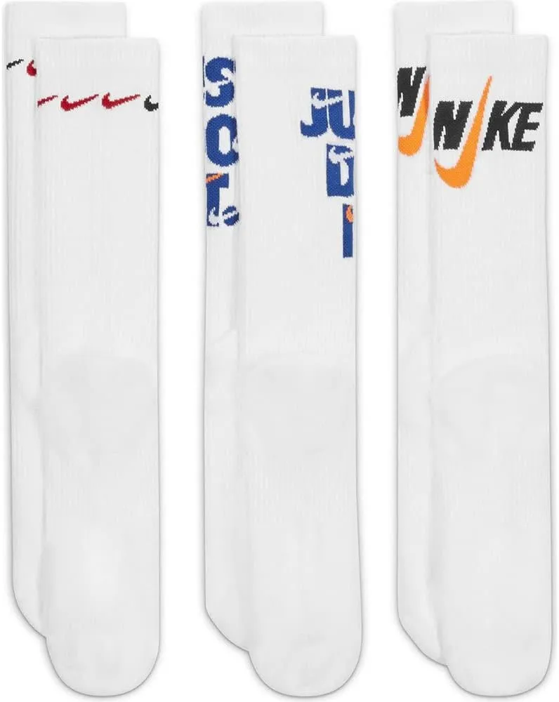 Nike Everyday Plus Dri-FIT Adult Men Unisex Cushioned Crew Socks (3 Prs)