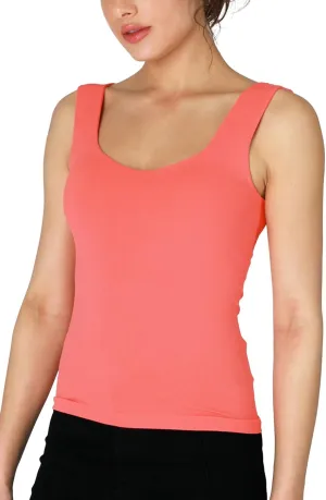 NIKIBIKI Women Seamless Clean Line Sweet Heart Tank Top, Made in U.S.A, One Size