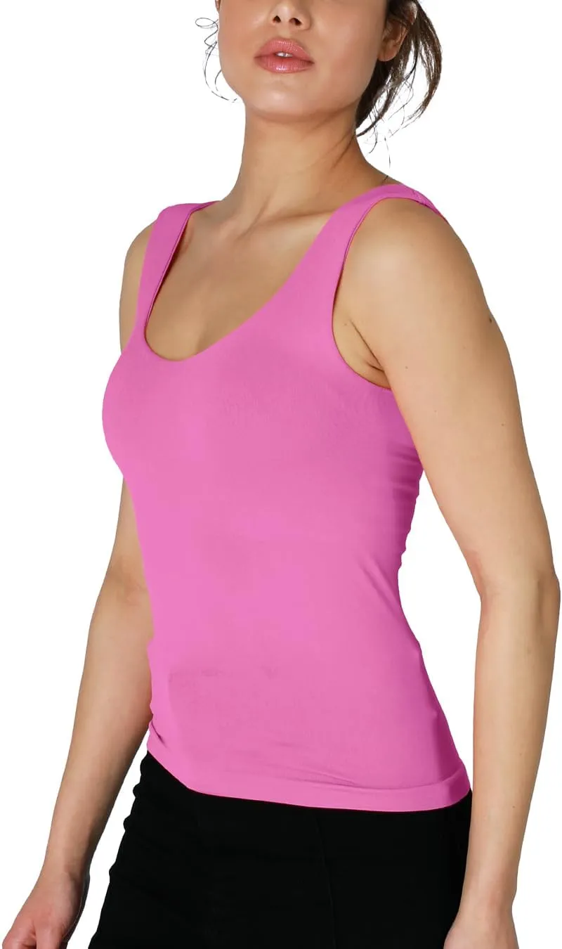 NIKIBIKI Women Seamless Clean Line Sweet Heart Tank Top, Made in U.S.A, One Size