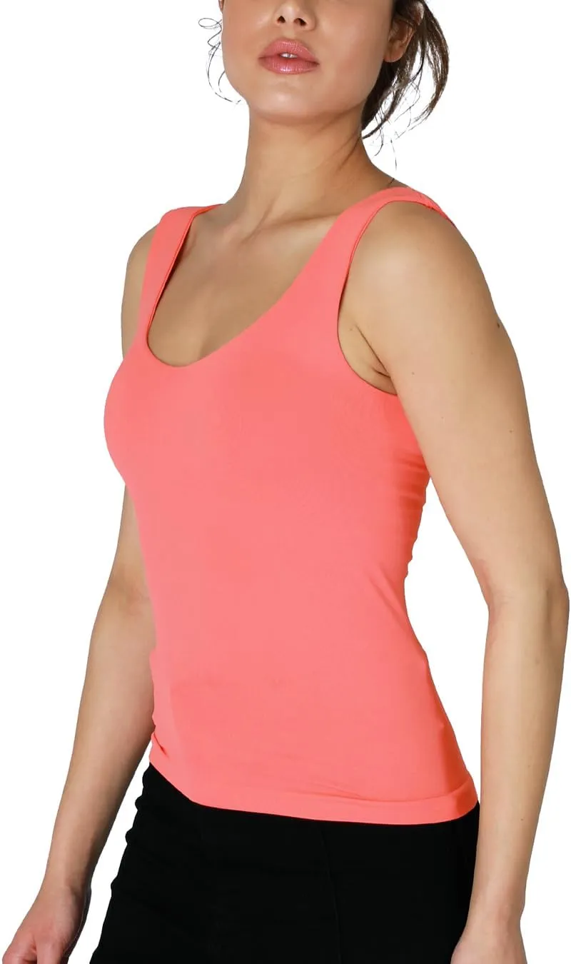 NIKIBIKI Women Seamless Clean Line Sweet Heart Tank Top, Made in U.S.A, One Size