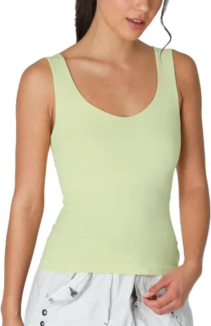 NIKIBIKI Women Seamless Clean Line Sweet Heart Tank Top, Made in U.S.A, One Size
