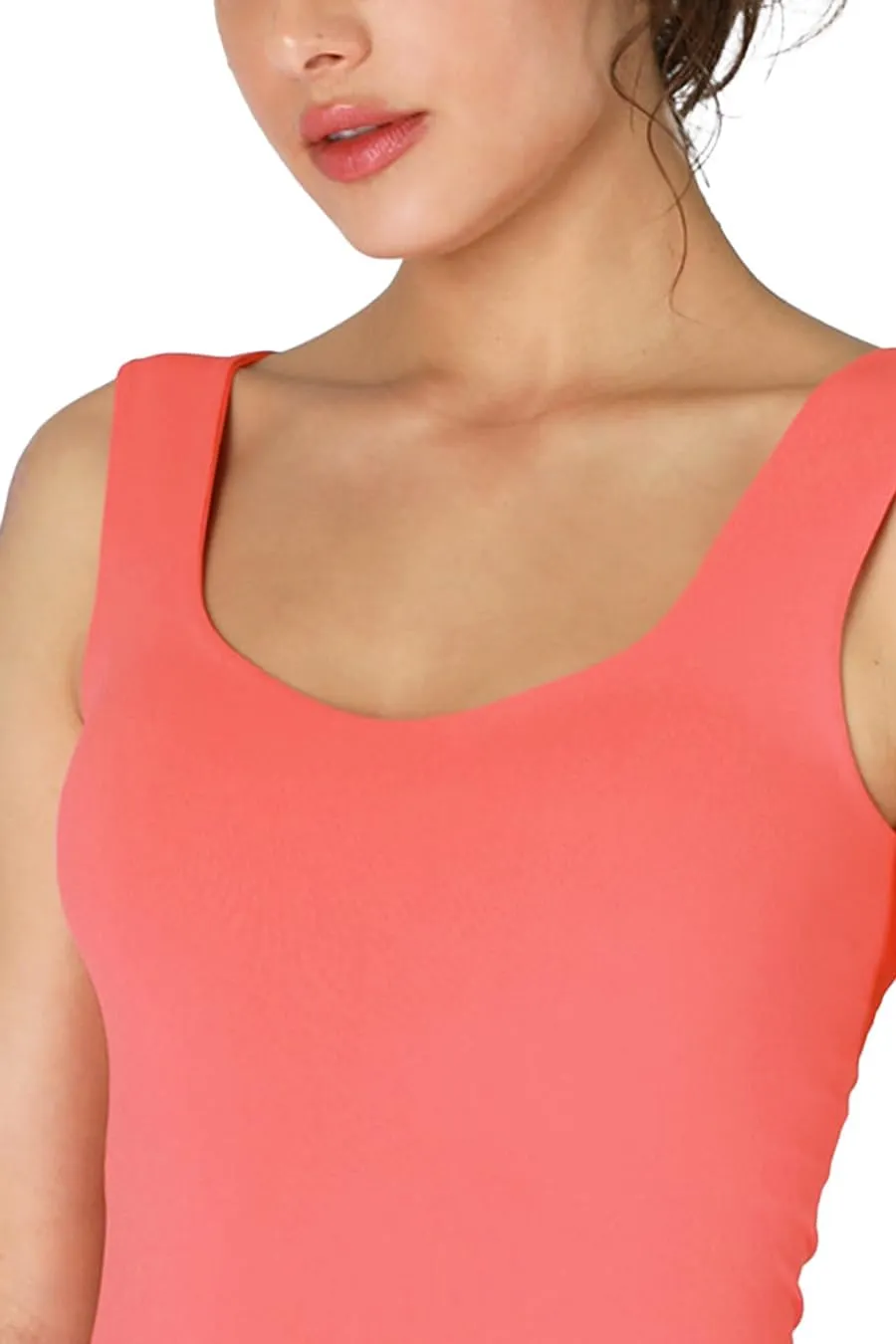 NIKIBIKI Women Seamless Clean Line Sweet Heart Tank Top, Made in U.S.A, One Size