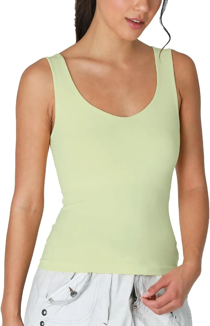 NIKIBIKI Women Seamless Clean Line Sweet Heart Tank Top, Made in U.S.A, One Size