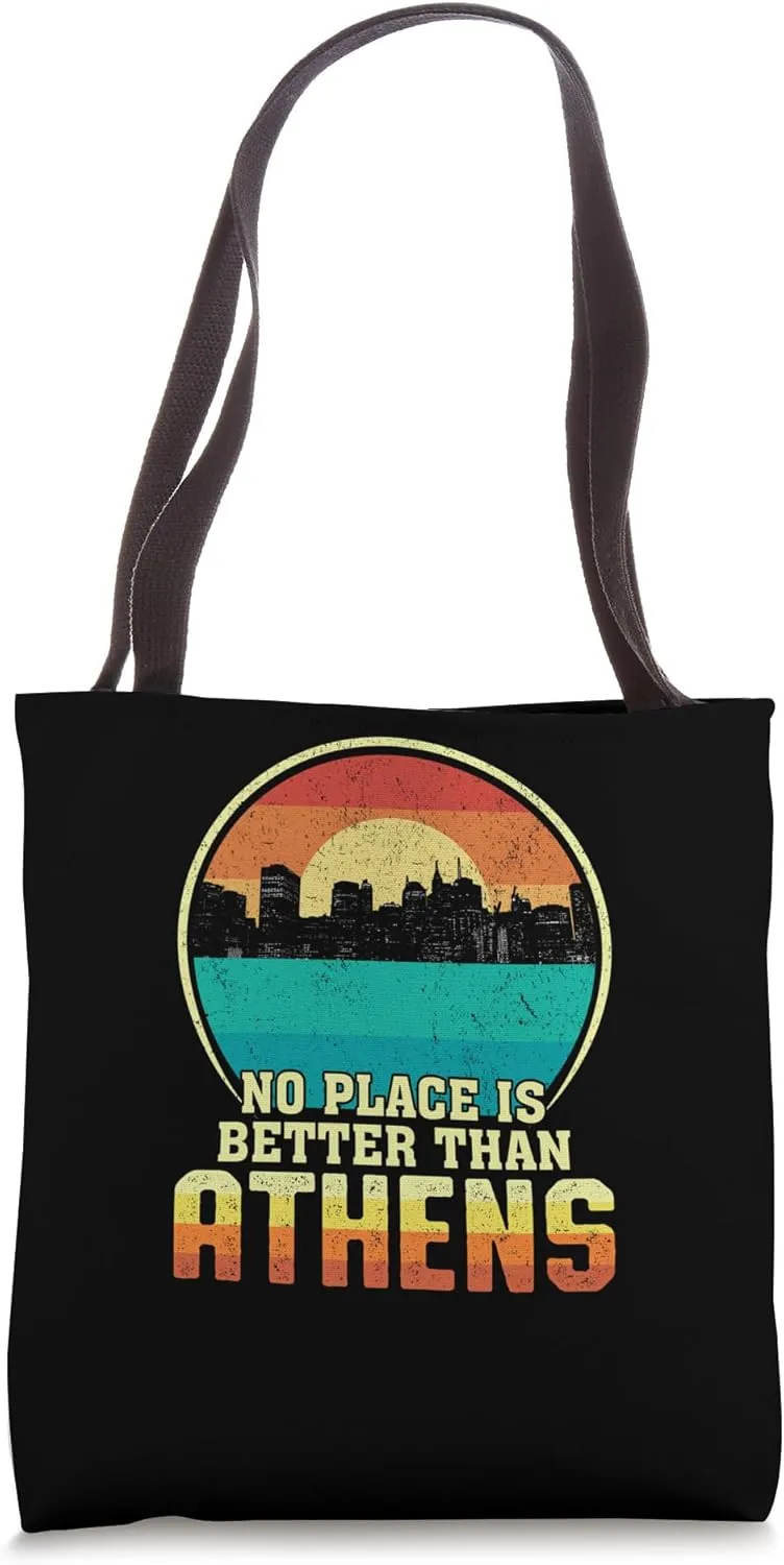 No Place is Better than Athens Georgia Vintage Sunset GA Tote Bag