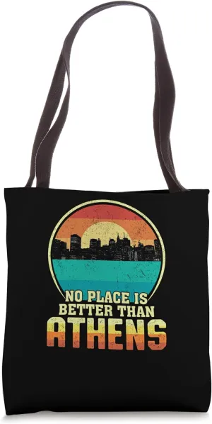 No Place is Better than Athens Georgia Vintage Sunset GA Tote Bag