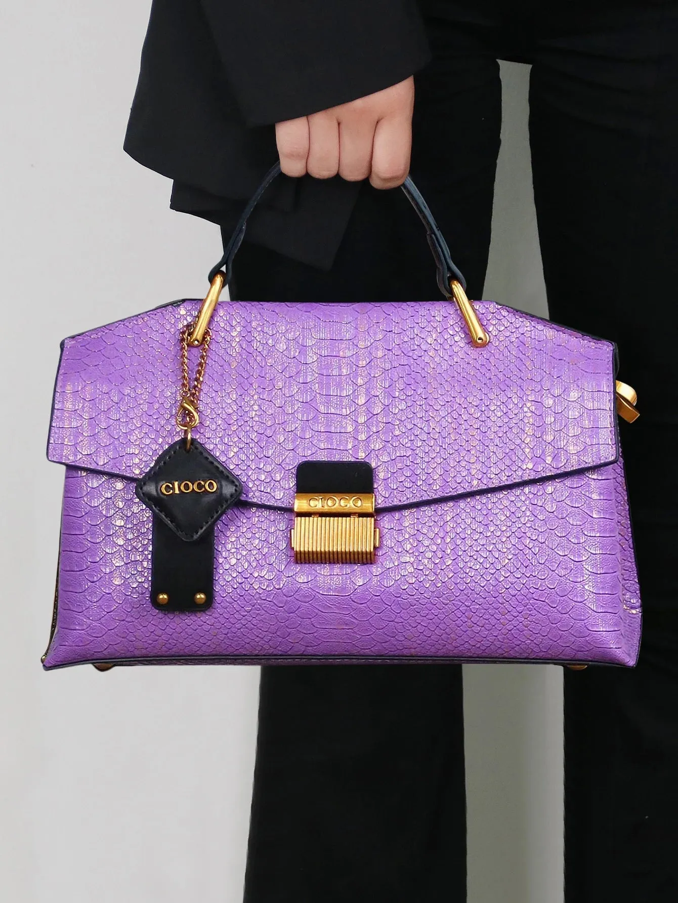 Nocturne Snake-Print Bag