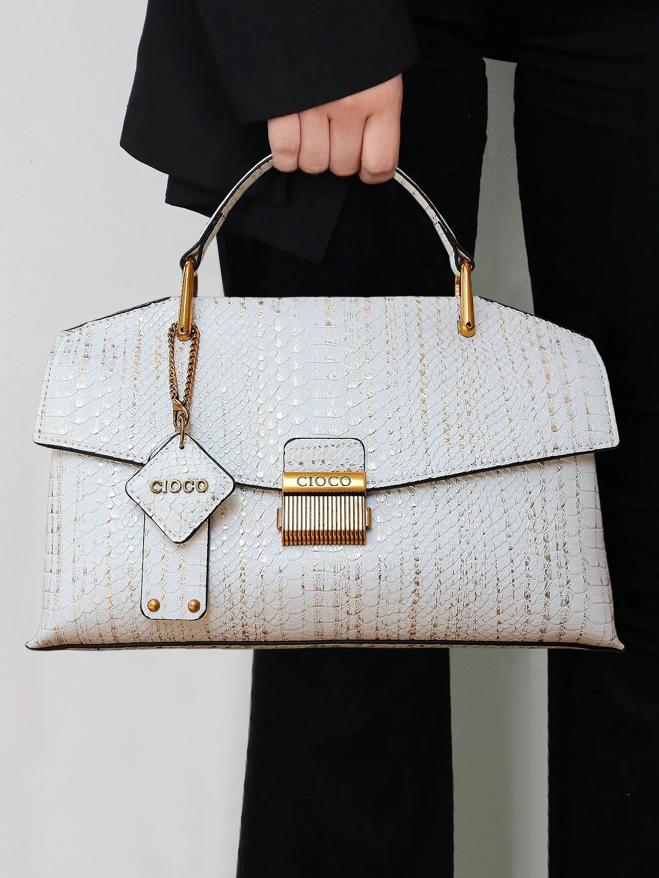 Nocturne Snake-Print Bag