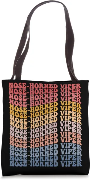 Nose-Horned Viper Groovy Retro Tote Bag