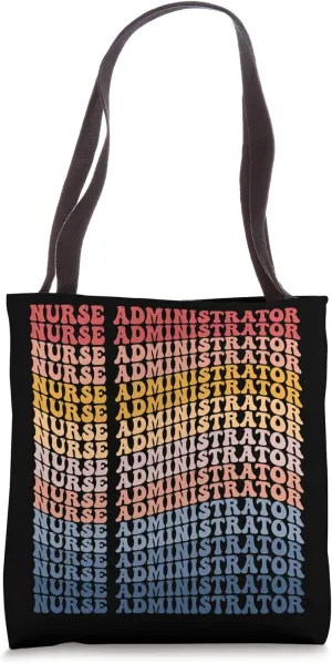 Nurse Administrator Groovy Retro Tote Bag