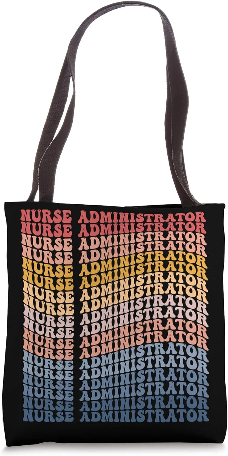 Nurse Administrator Groovy Retro Tote Bag