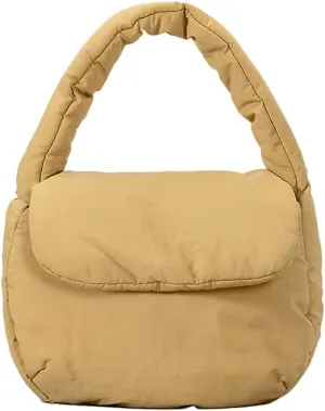 Nylon Handbags for Women Cute Candy Color Crossbody Bags for Women with Chain Quilted Satchel Clutch and Purse Saddle Bag