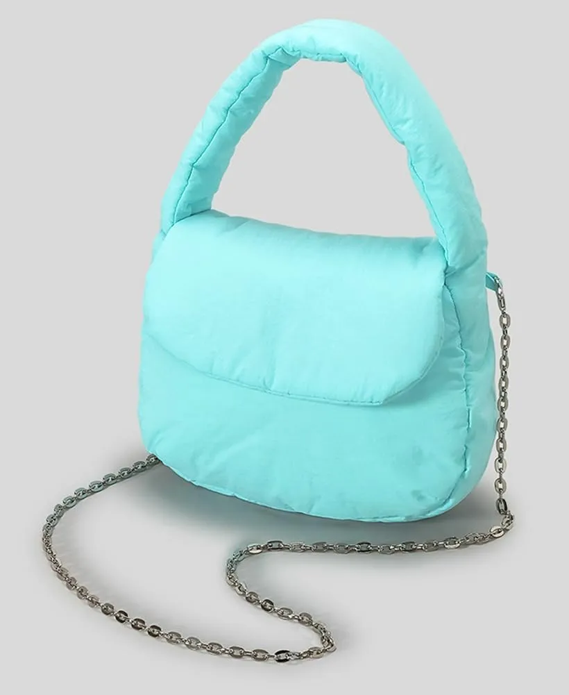 Nylon Handbags for Women Cute Candy Color Crossbody Bags for Women with Chain Quilted Satchel Clutch and Purse Saddle Bag