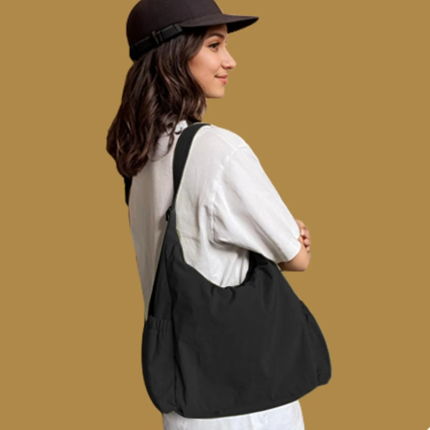 Nylon Hobo Crossbody Bags Lightweight Shoulder Bag Casual Work Travel Handbags 2025 Trendy with Adjustable Quilted Strap