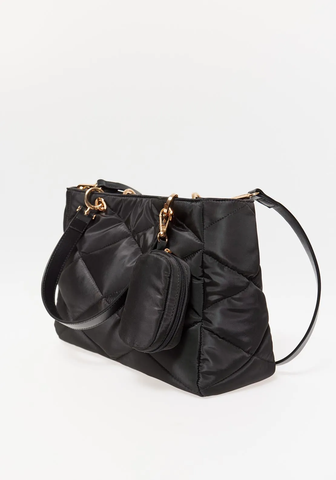 Nylon Shopper Bag Black - Black