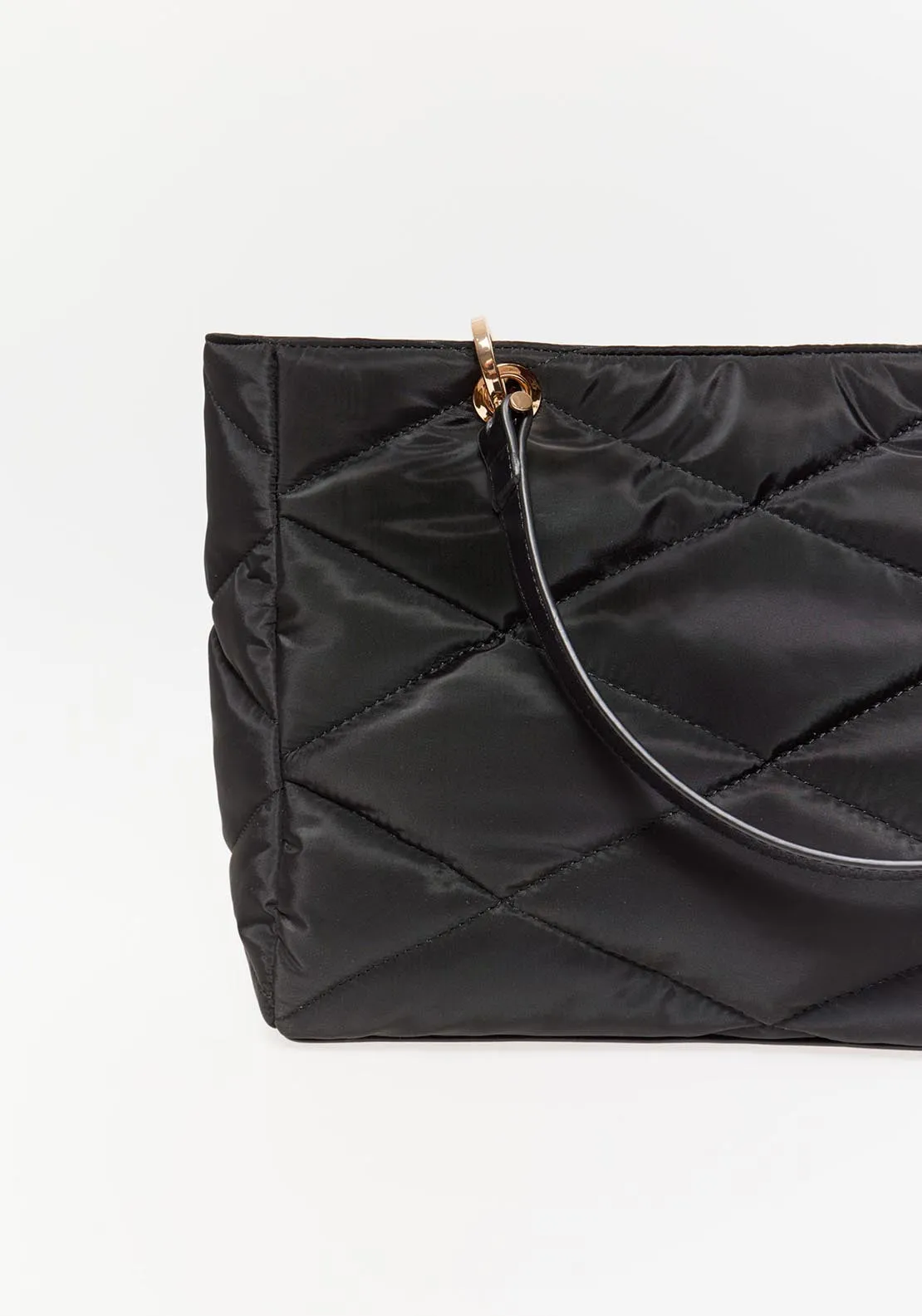 Nylon Shopper Bag Black - Black