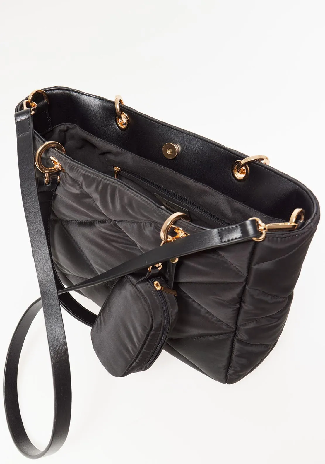 Nylon Shopper Bag Black - Black
