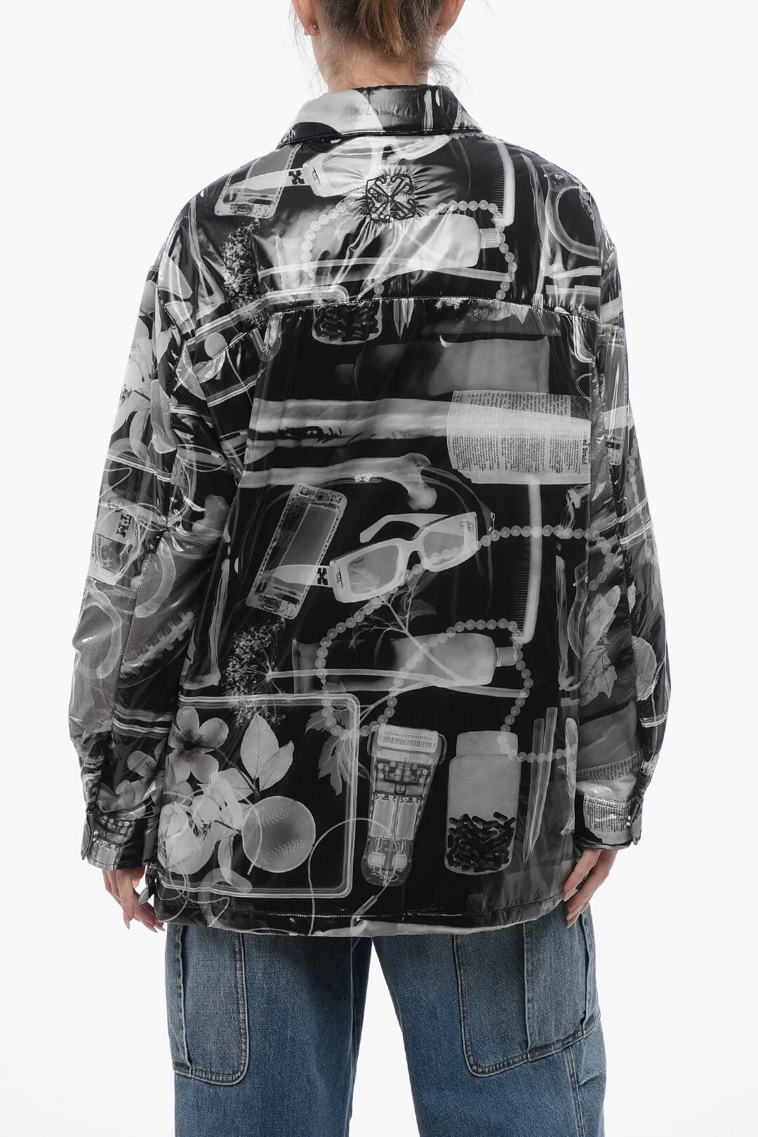 Off-White Printed Nylon XRAY Padded Windbreaker