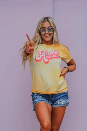 Orange Tie Dye Amen Sister Graphic Tee