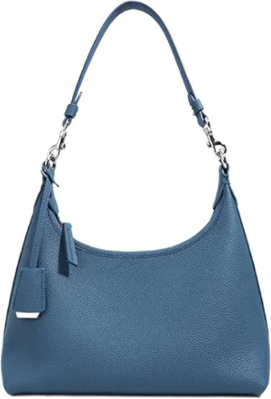 Over Shoulder Hobo Crossbody Bags for Women, Genuine Leather Mini Purse with Zipper Closure for Work Travel
