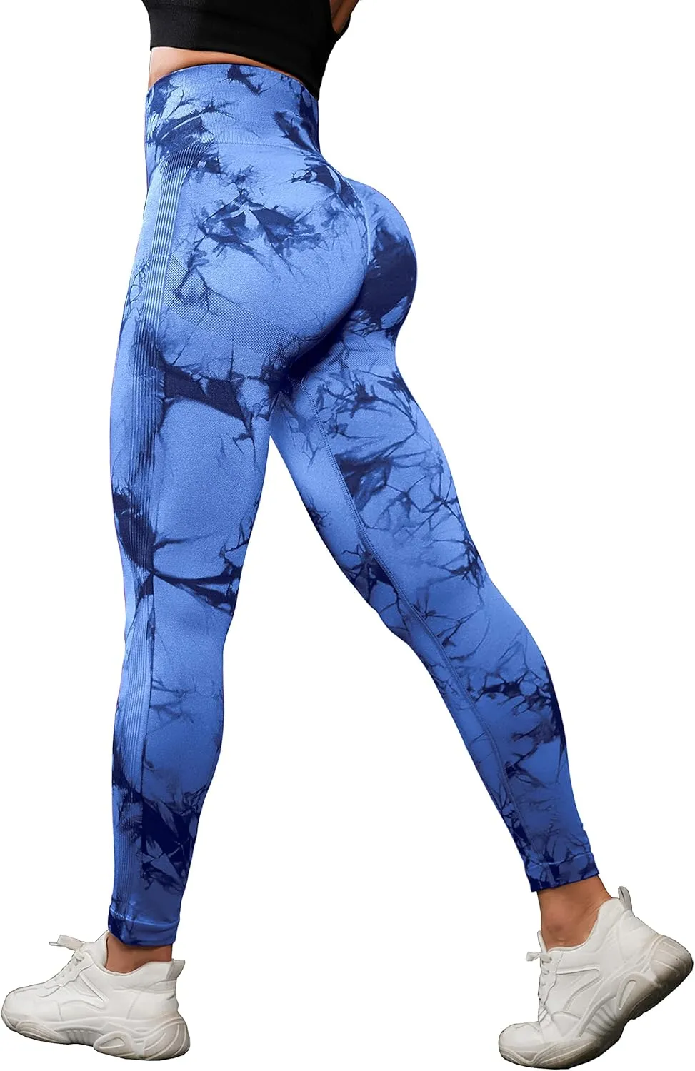 OVESPORT 3 Pack Tie Dye Seamless High Waisted Workout Leggings for Women Scrunch Butt Lifting Yoga Gym Athletic Pants
