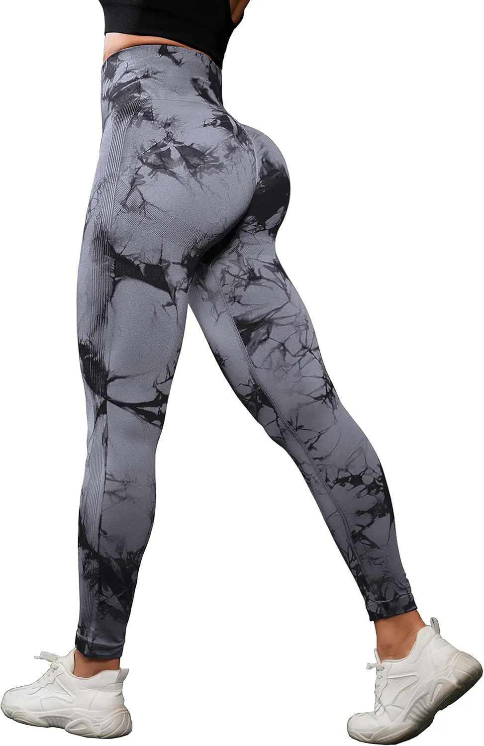 OVESPORT 3 Pack Tie Dye Seamless High Waisted Workout Leggings for Women Scrunch Butt Lifting Yoga Gym Athletic Pants
