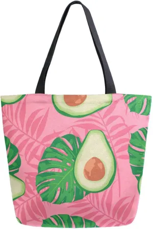 Oyihfvs Canvas Tote Grocery Bag, Women Large Shoulder Bag, Reusable Grocery Handbag