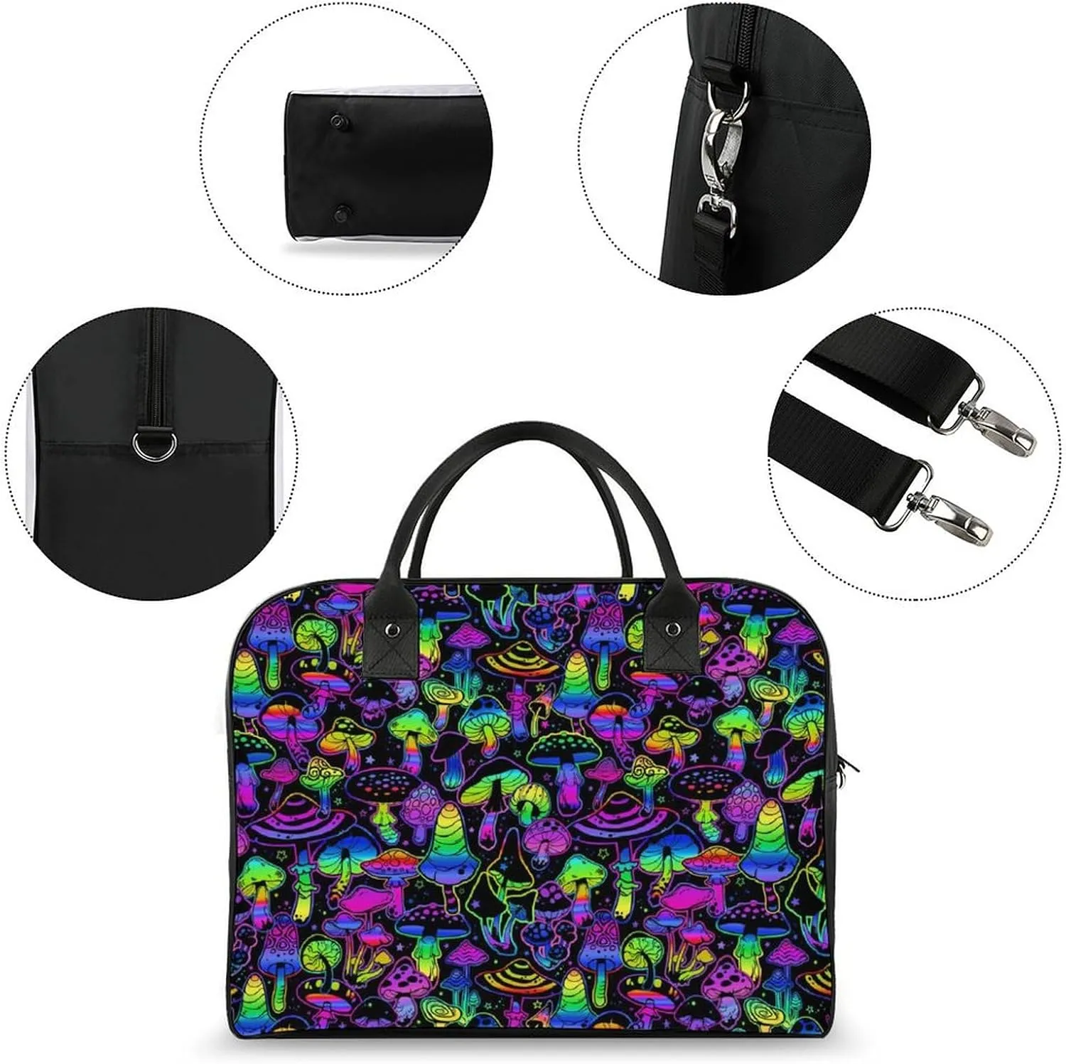 Paisley Navy Blue Pattern Travel Handbag with A Large Capacity Design That Can Be Reused