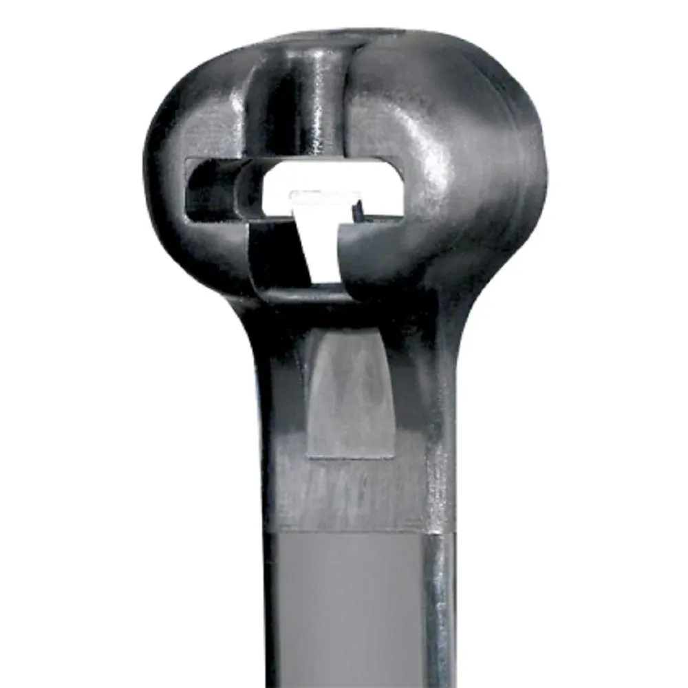 Panduit BT4LH-TL0 Cable Tie, Metal Barb, Light Heavy, Weather Resistant Nylon 6.6, 14.9-Inch Length, Black (250-Pack)