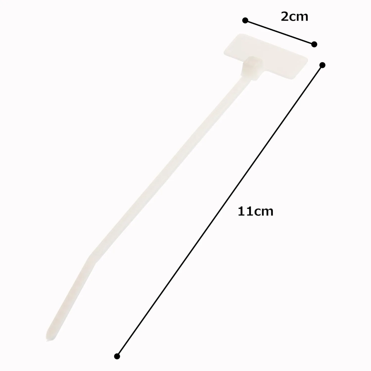 Panduit PLF1M-C Marker Flag Cable Tie, Miniature, Nylon 6.6, 4.3-Inch Length, Natural 100-Pack
