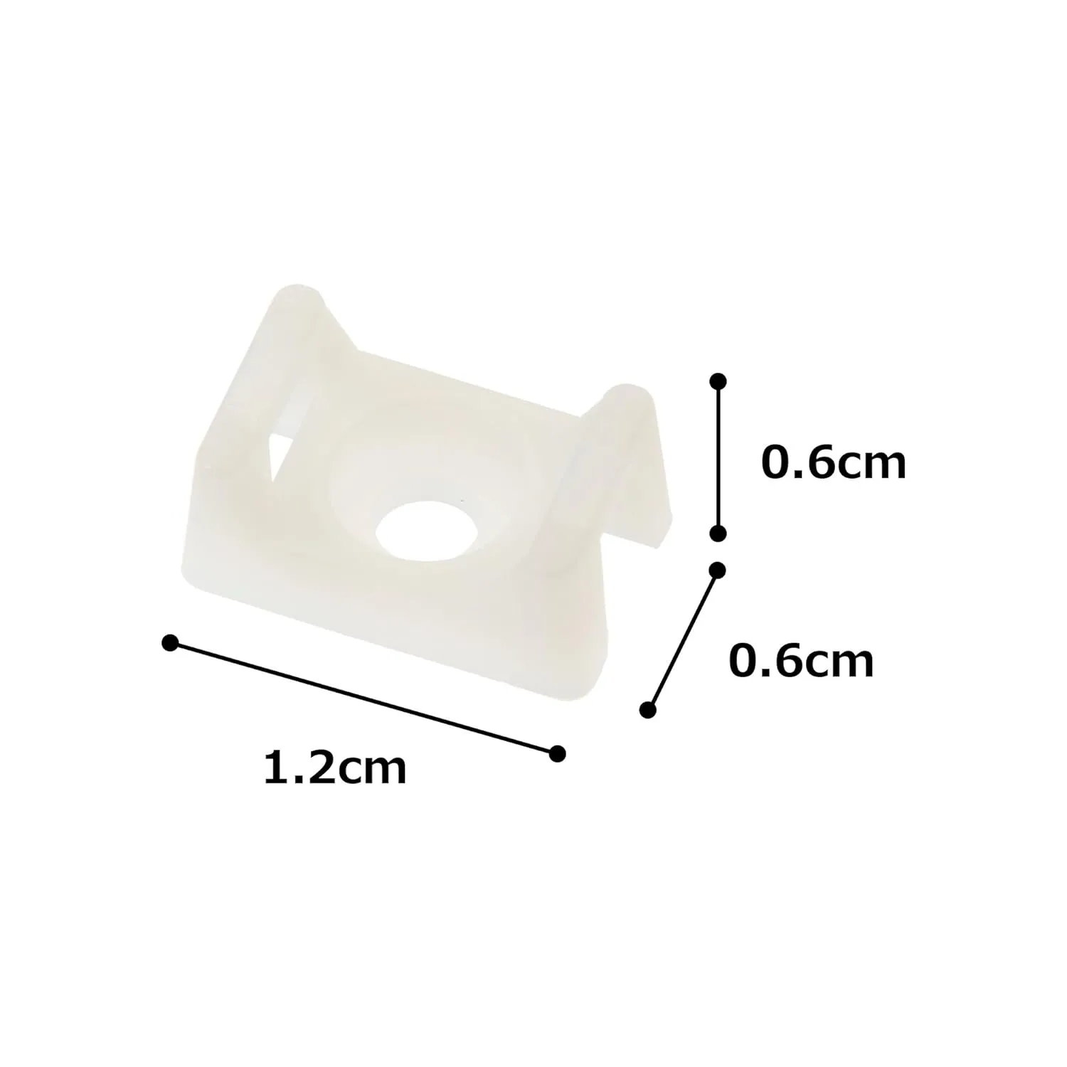Panduit TM3S10-C Cable Tie Mount, .61", #10 Screw, Nylon (Pack of 100)