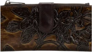 Patricia Nash Nazari Wallet Bark Leaves One Size