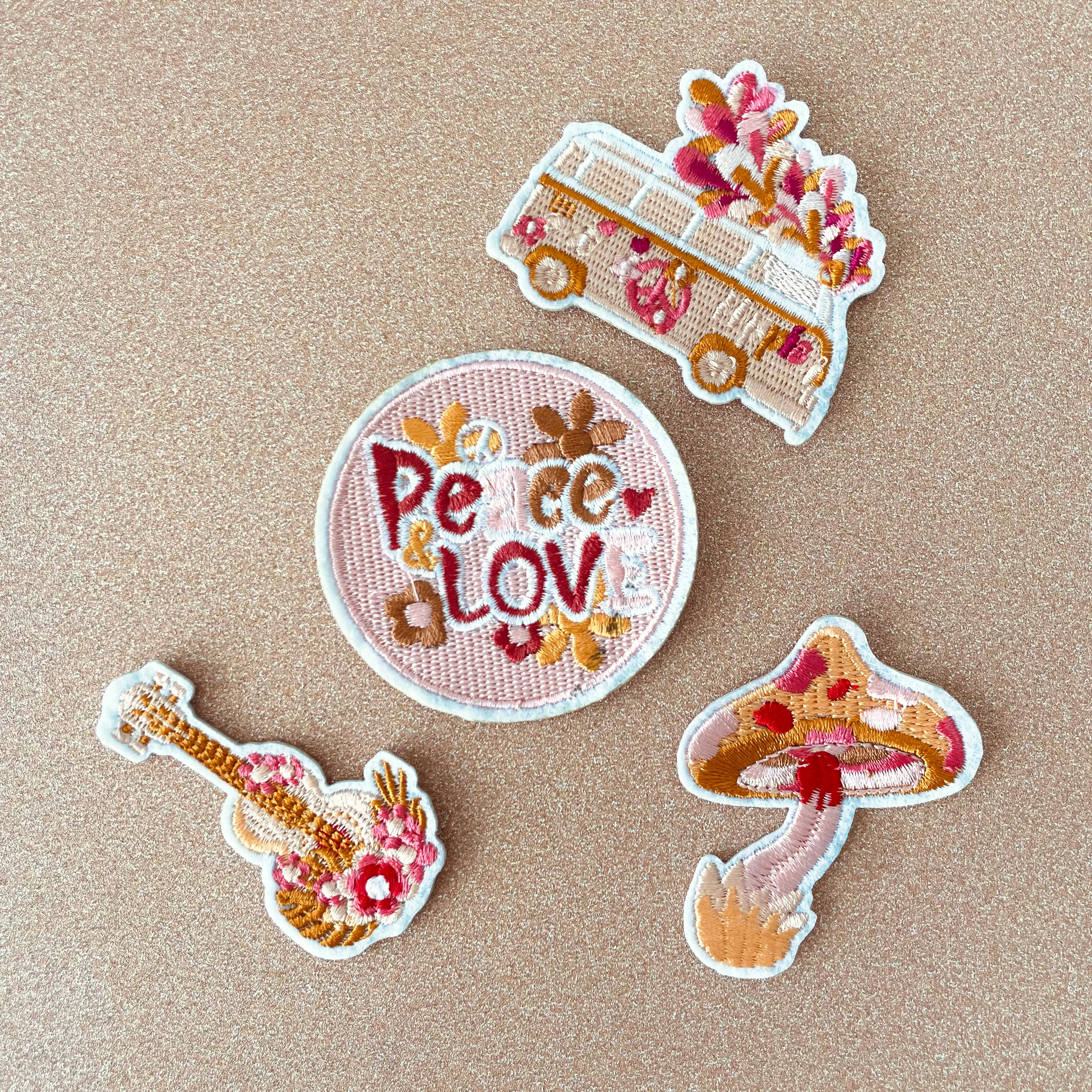 Peace, Love & Harmony Clothing Patches | Iron On