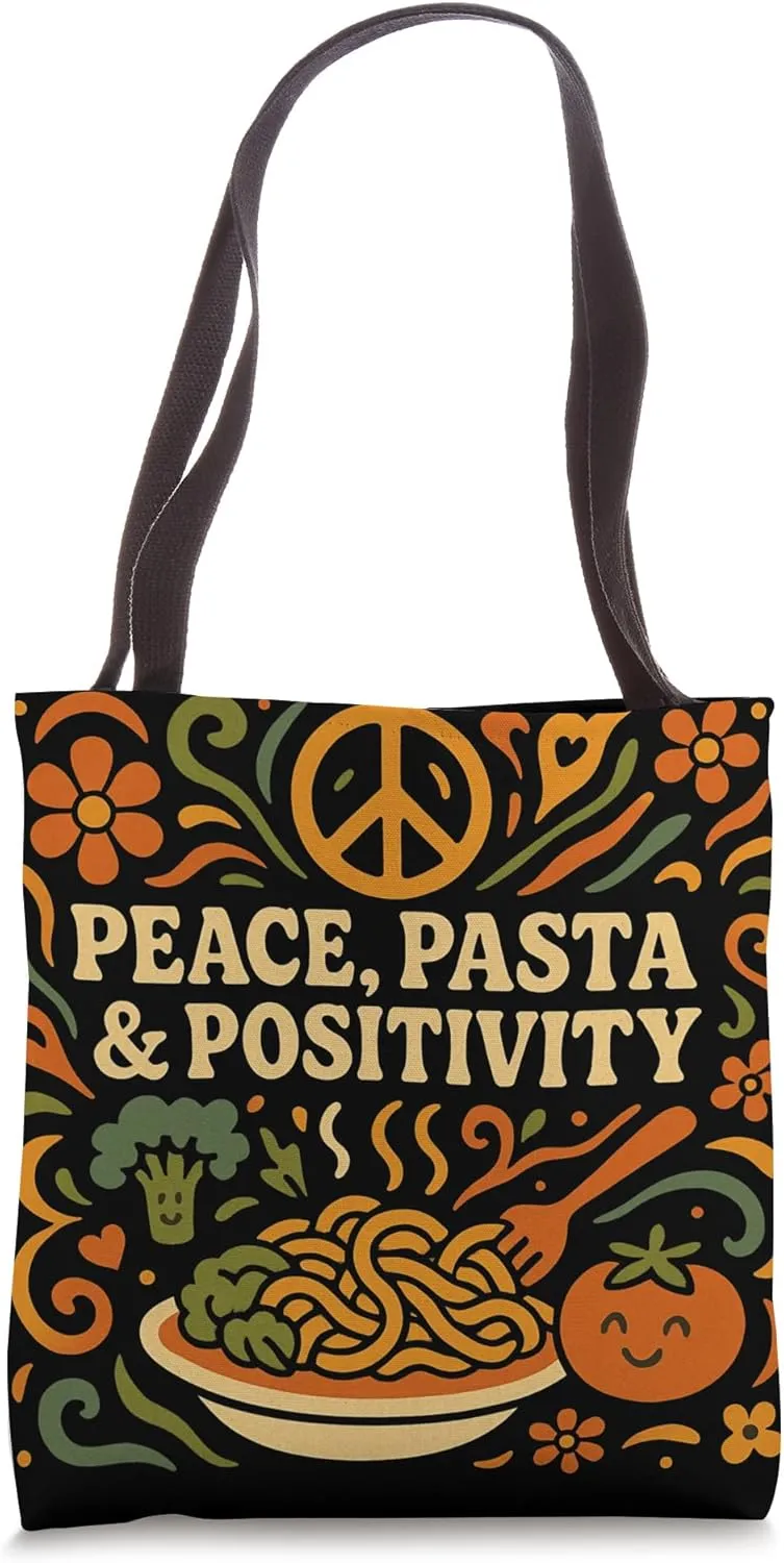 Peace, Pasta & Positivity - Nourish the Vibes Tote Bag