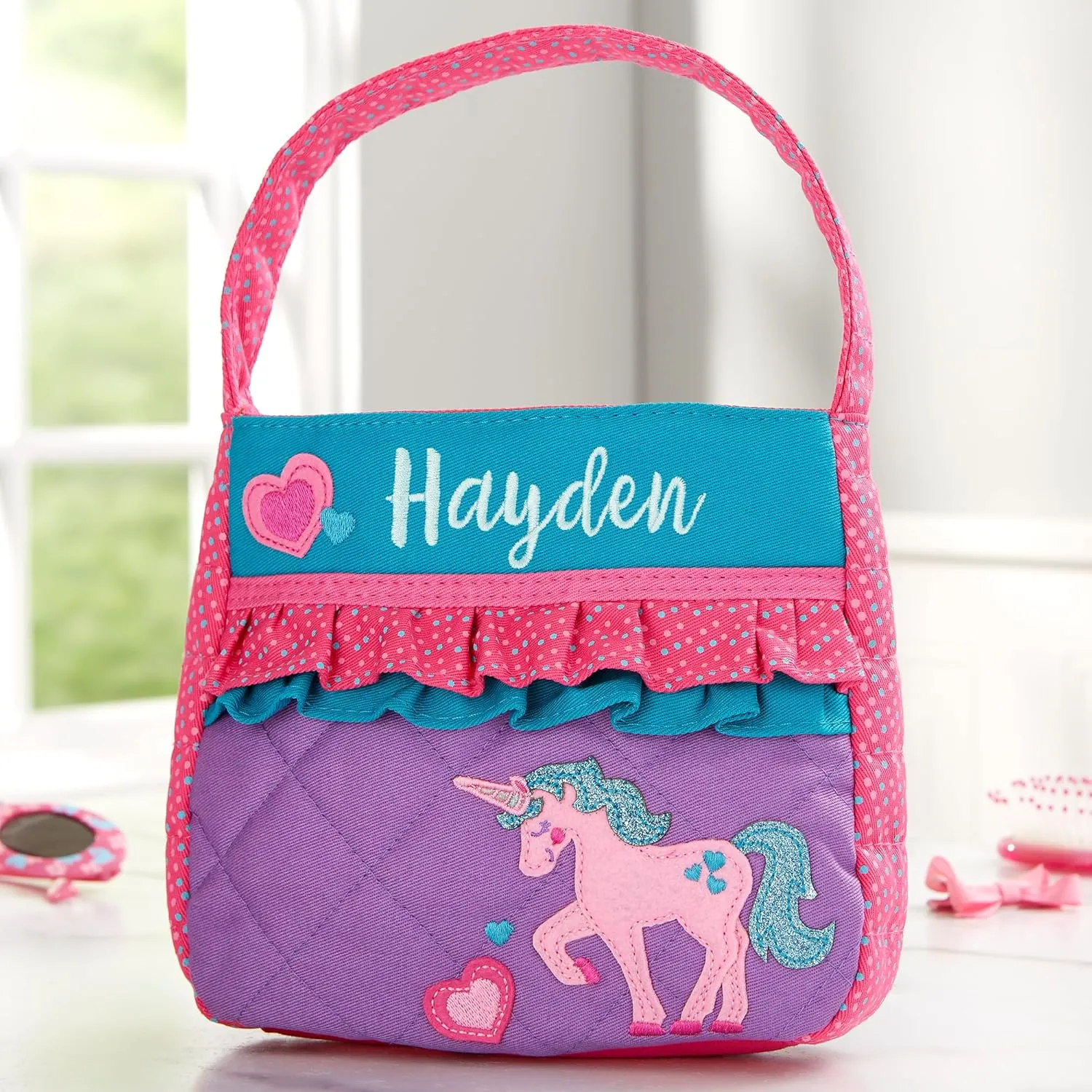 Personalization Universe Unicorn Embroidered Purse by Stephen Joseph