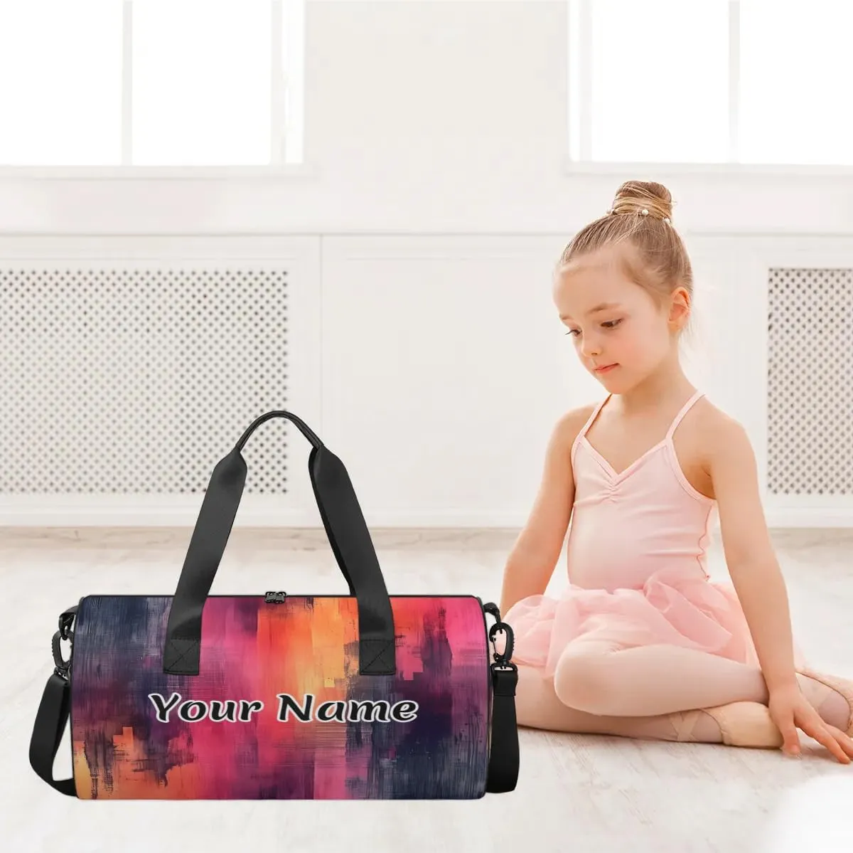 Personalized Duffel Bag for Women, Custom Tie-Dye Gym Bag for Sports, Waterproof Dance Bag with Name, Lightweight Carryon Gym Bag, Colorful Multicolour