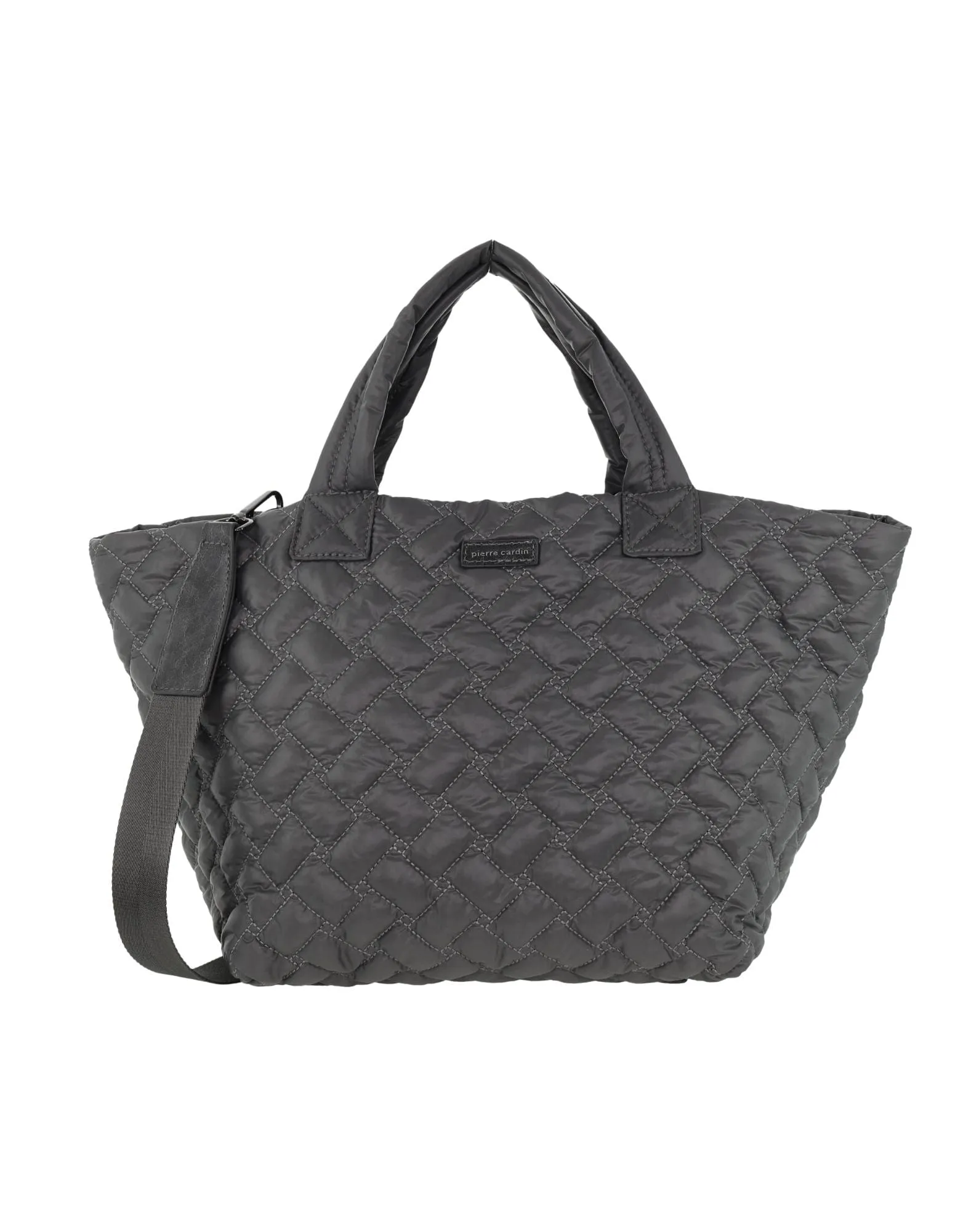 Pierre Cardin Ladies Nylon Small Quilted Tote Bag in Grey