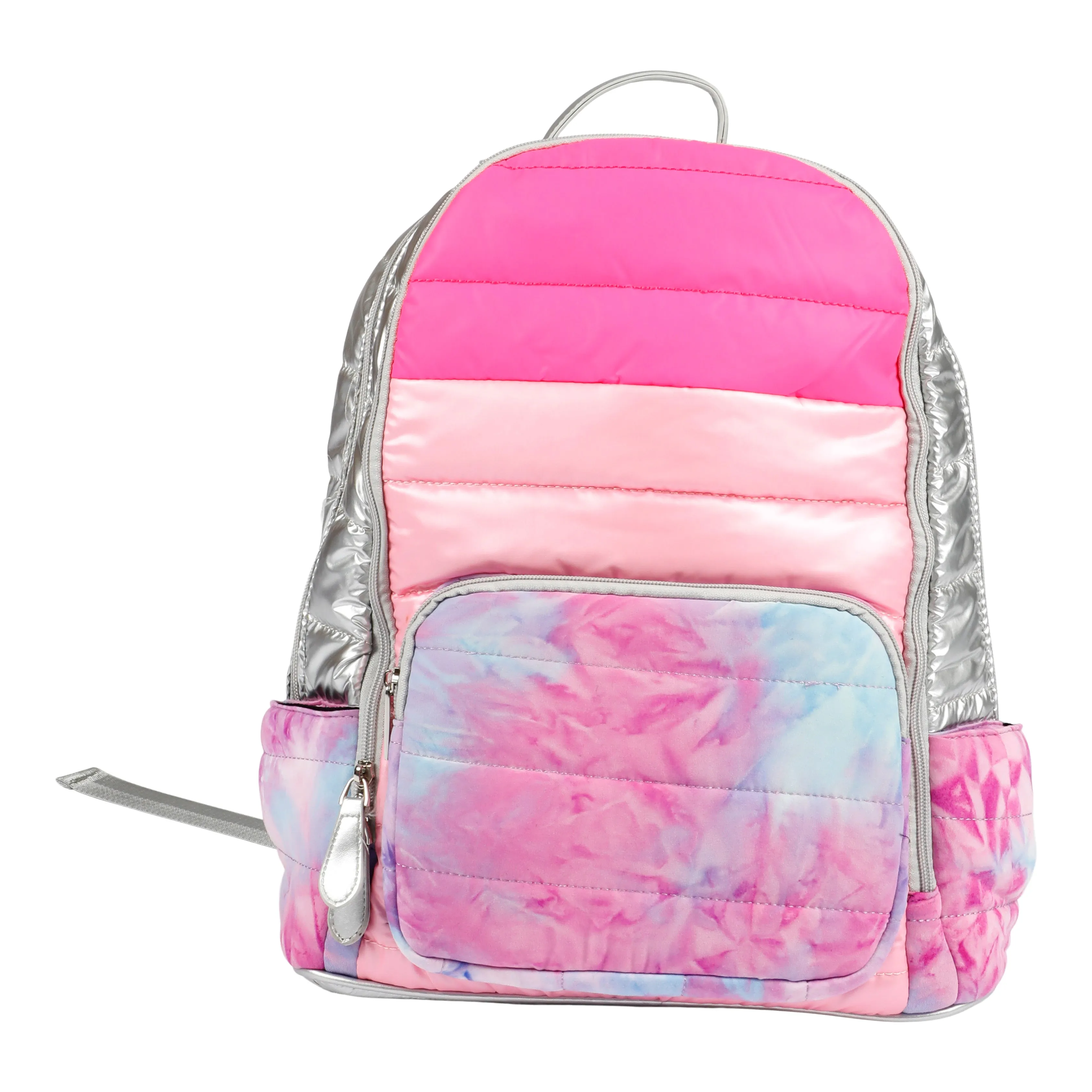 Pink Tie Dye Quilted Backpack