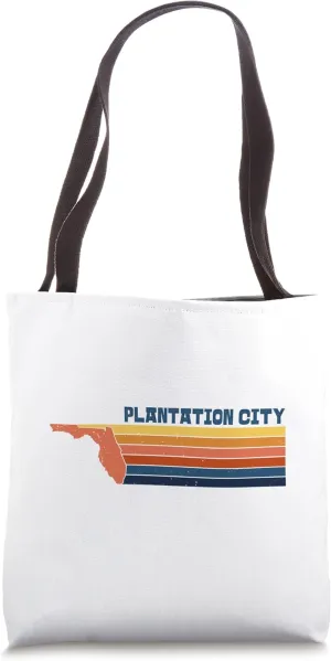 Plantation City Florida City Retro Tote Bag