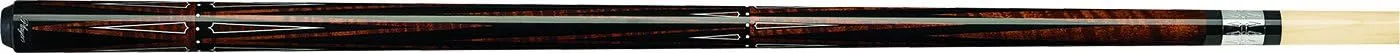 Players Acid A20 Walnut-Stained Maple Black and White Traditional Points Cue with Graphic Snake Wood
