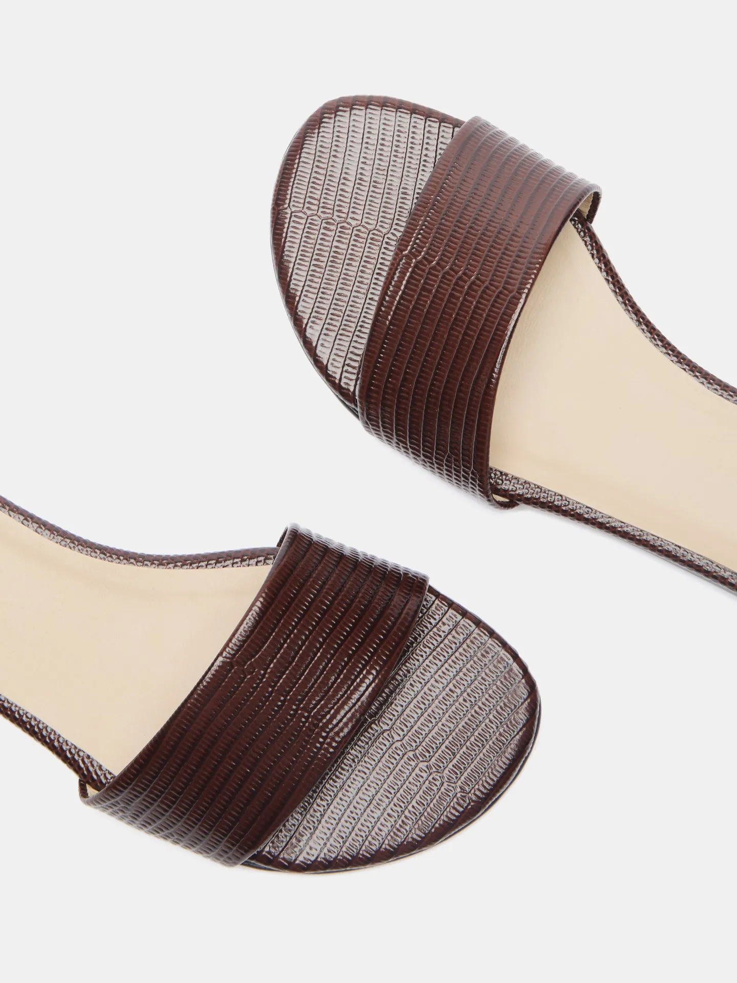 Pool Slide / Bruciato Leather Snake Effect