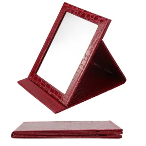 Portable Travel Vanity Mirror, Folding Tabletop Mirror with Stand for Cosmetics Personal Beauty, Makeup Mirror