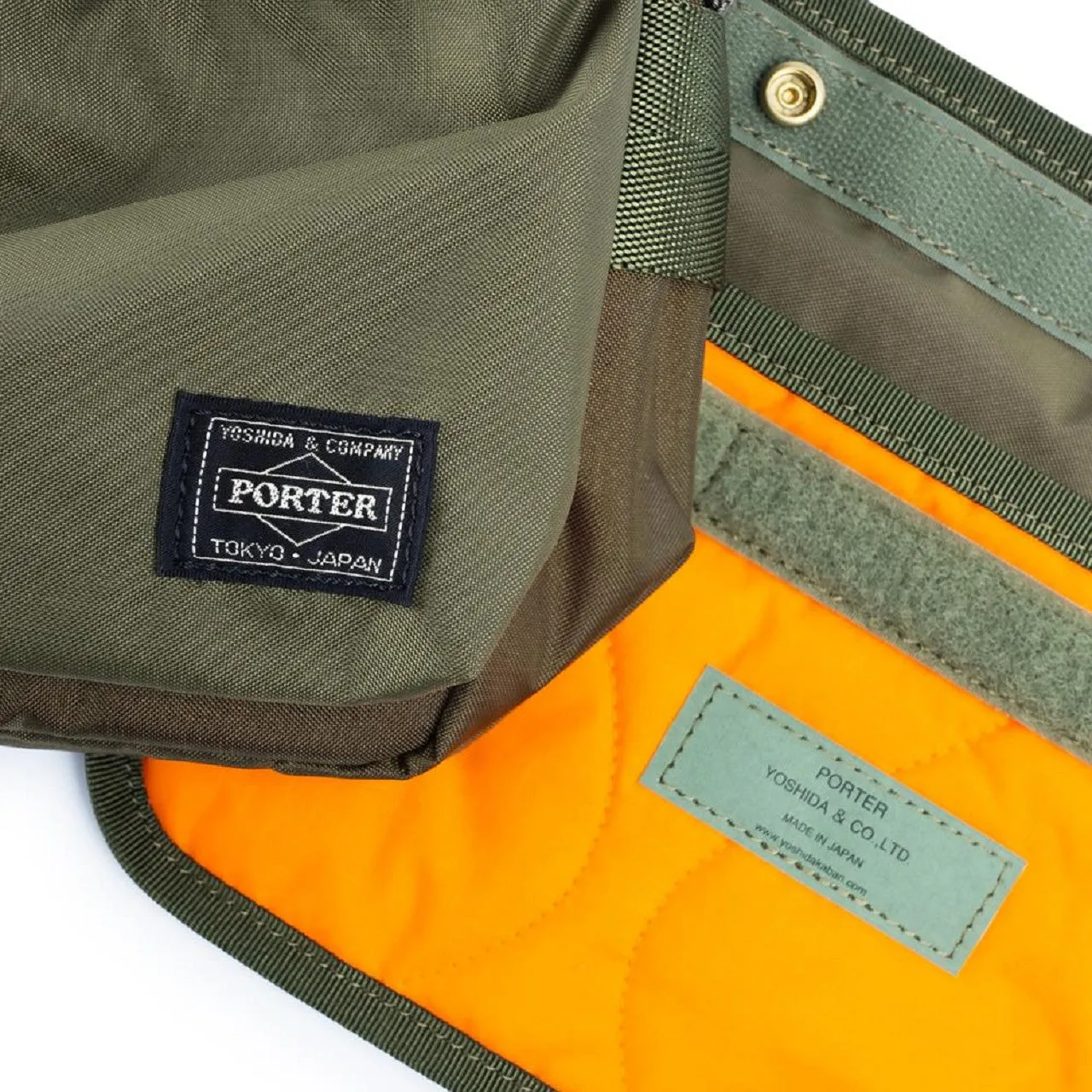 porter by yoshida force series shoulder bag (olive)