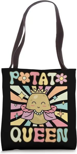 Potato Queen Groovy Female Potato Lover Tote Bag