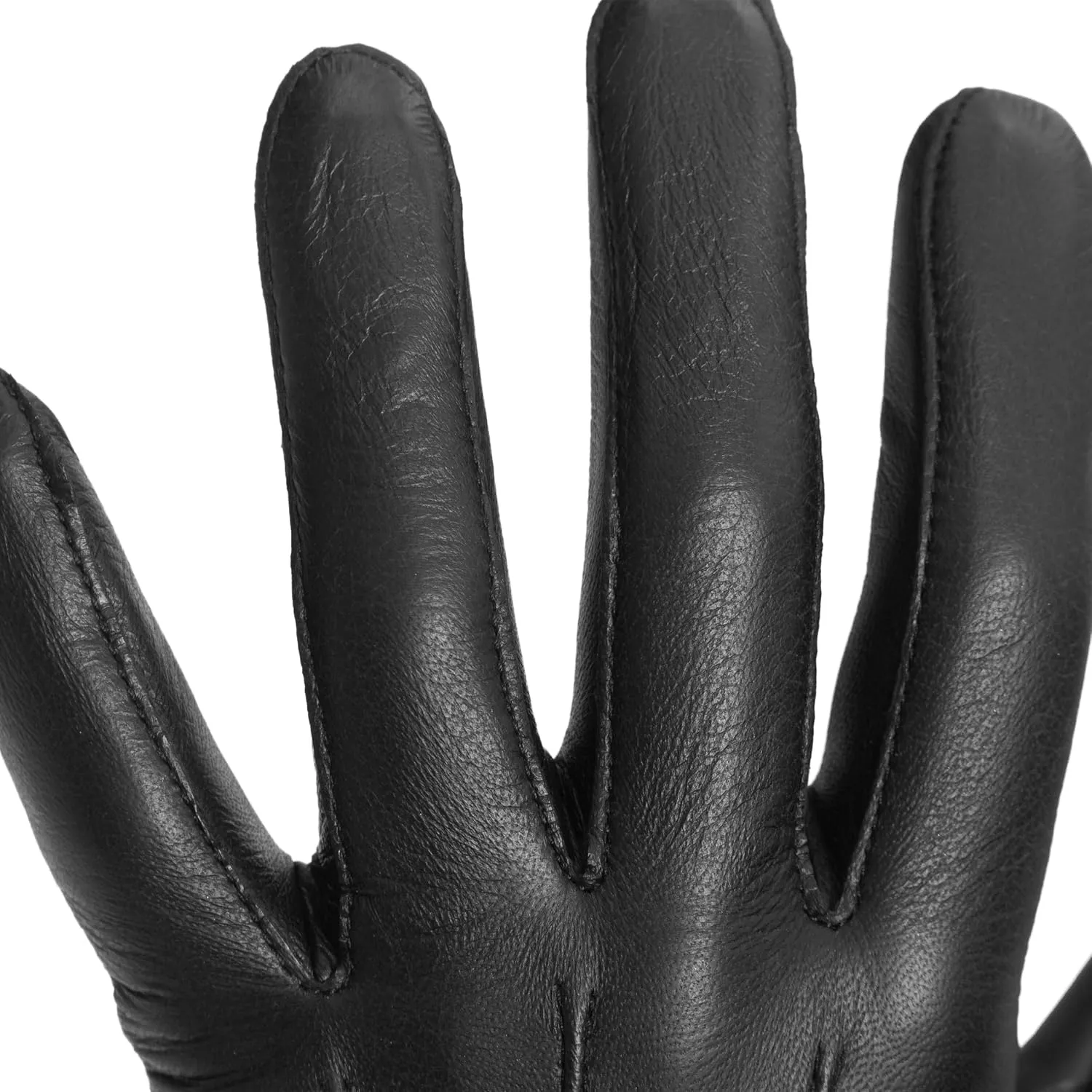 PRATT & HART Guardia Men’s Leather Police Gloves for Law Enforcement Officers, Shooting, and Driving (Black) Sheepskin