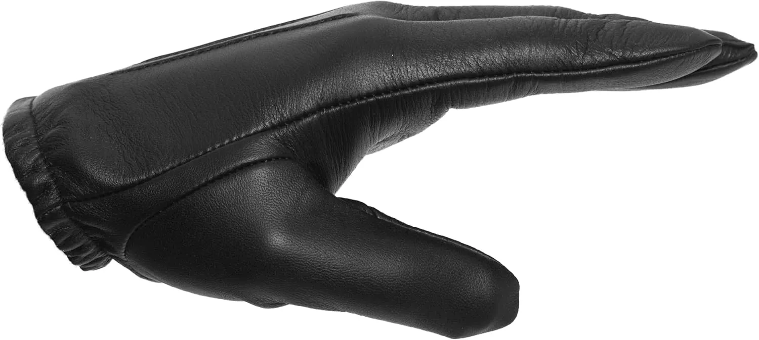 PRATT & HART Guardia Men’s Leather Police Gloves for Law Enforcement Officers, Shooting, and Driving (Black) Sheepskin