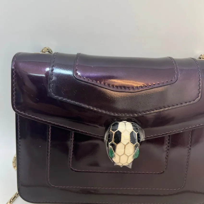Preloved Bvlgari Serpenti Black Leather Crossbody Bag